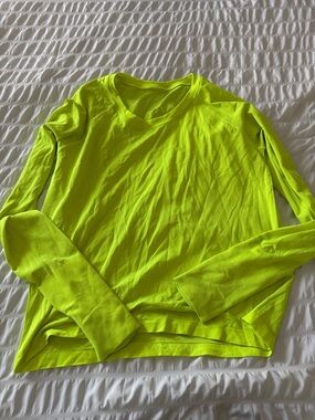lululemon athletica Women's Long Sleeve Top in Neon Yellow